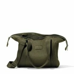 Landon Carryall In Dark Moss Air Mesh, Medium -Rimowa Sale 365 Landon M Dark Moss Bag Open FFFFFF