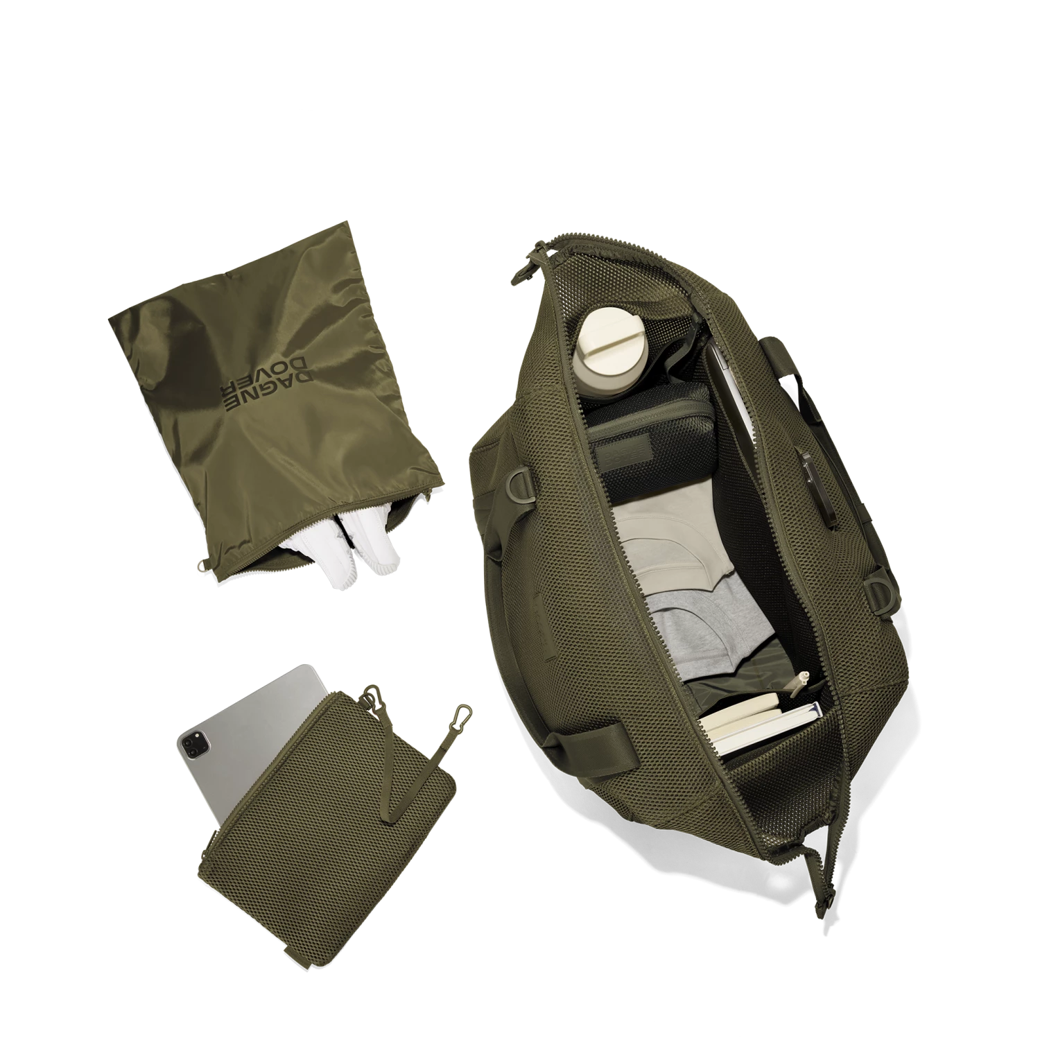 Landon Carryall In Dark Moss Air Mesh, Extra Large 4 Landon Carryall In Dark Moss Air Mesh, Extra Large - Image 2