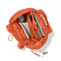 Kal Drawstring Tote In Coyote -Rimowa Sale Novelty Puff Drawstring Tote Dark Moss Aerialcopy2